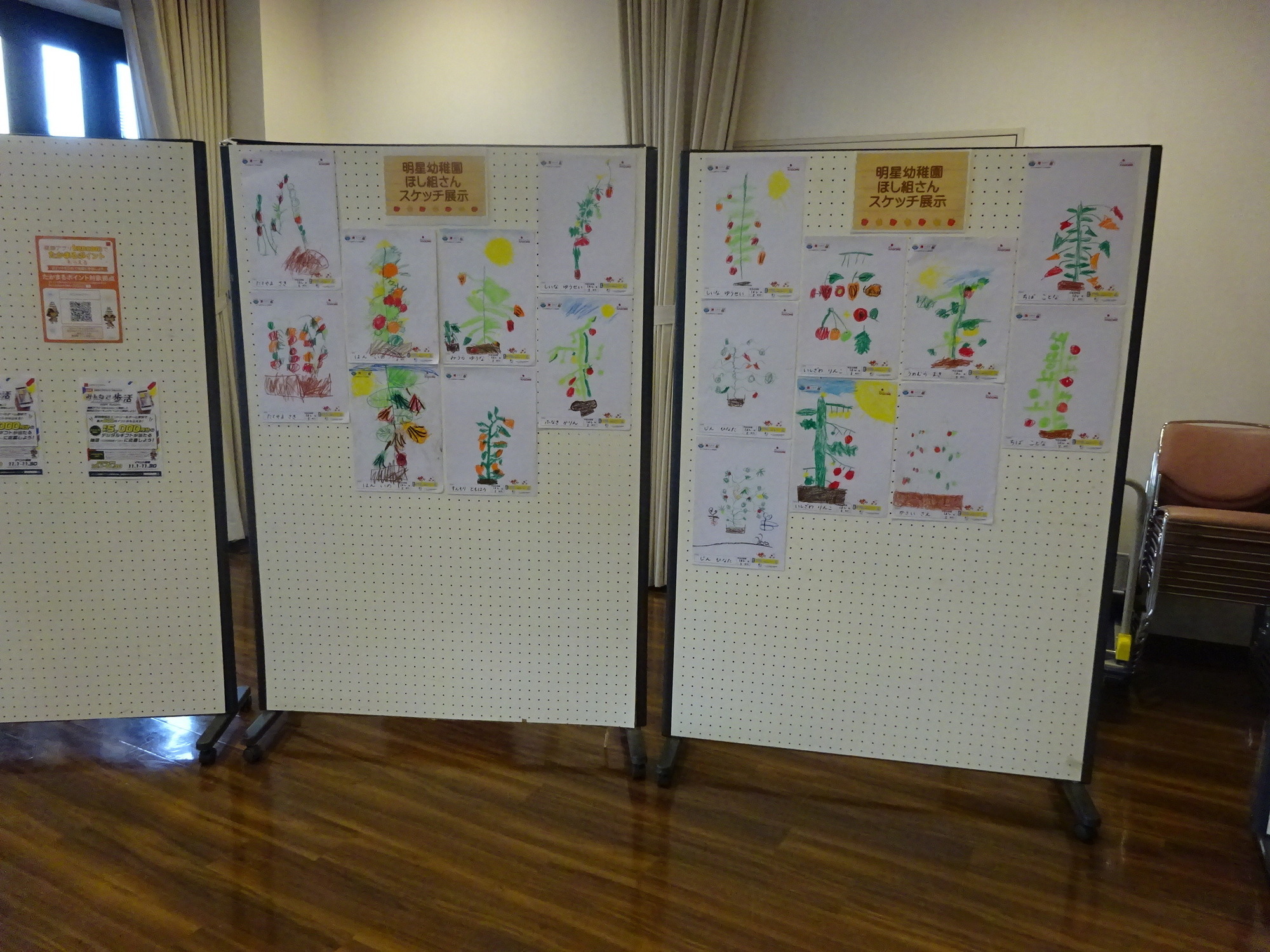 野菜スケッチ展示