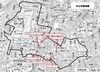 貸しスペース中心市街地図