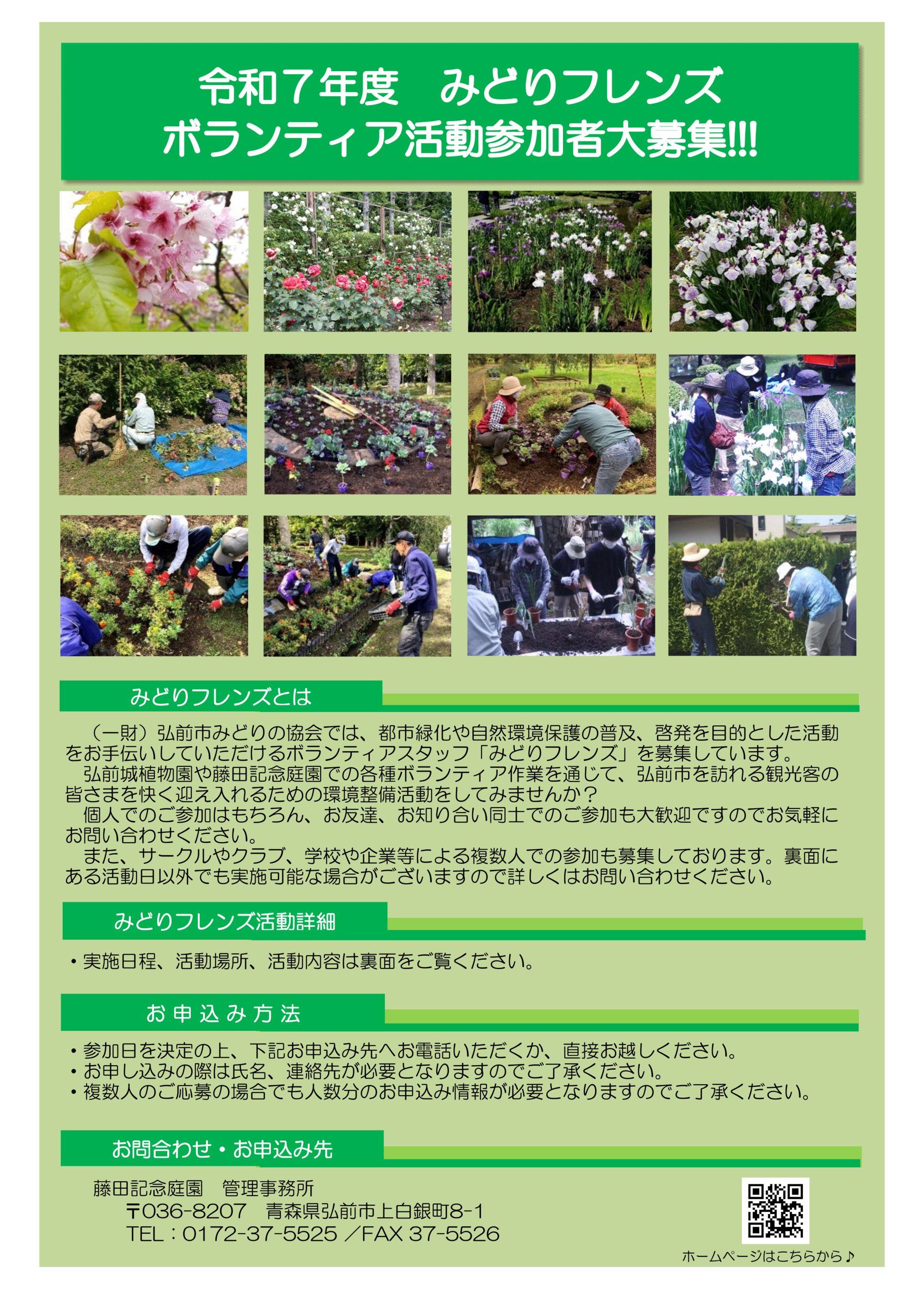 みどりフレンズチラシ（表）